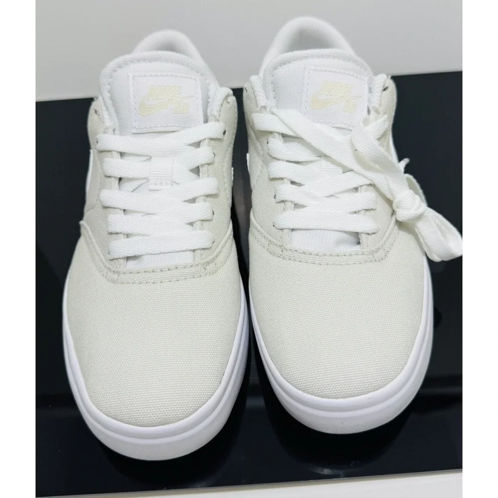 Nike SB Check Canvas Light Bone White 905373-002 Size 4Y / Women's 5.5 Skate‎